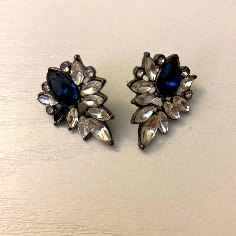 Vintage rhinestone statement earrings